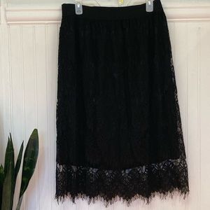 NWT Studio West Black Lace Skirt